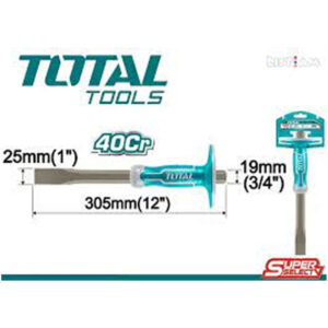 Corte Man CINCEL PLANO INDUSTRIAL CON PROTECTOR 1" X 12" // TOTAL THT4411219