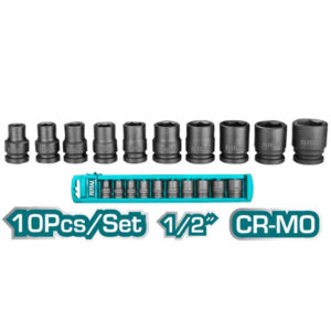 Juegos Man LLAVE COPA IMPACTO CORTA CTE 1/2" JGO 10 MM A 24 MM 10PZ // TOTAL THISTD12101