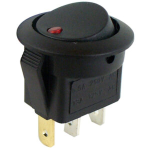 Otros Com. Balancin Redondo 3 Pines, 15A/125V, ON-OFF(12V).  TECHMAN SW-132