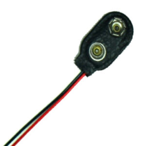 Sujeción Com. Broche PVC para Pila de 9V con Cable (PVC).  TECHMAN BR-903