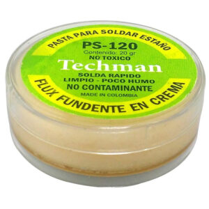 Soldadura Con. Pasta para Soldar "Techman" Color Beage, Bajo Humo, Sin Carbón, Solda Rápido.  TECHMAN PS-120