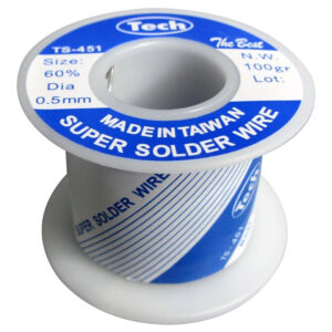 Soldadura 60/40, 1mm (0.8MM, 1LB).  TECHMAN TS-484